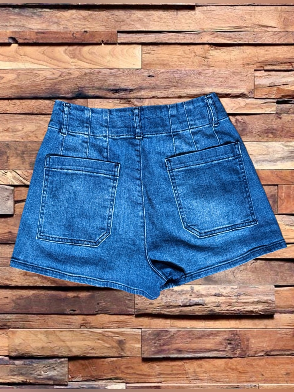 Maeve Colette Denim High-Rise Shorts - Picture 2 of 5